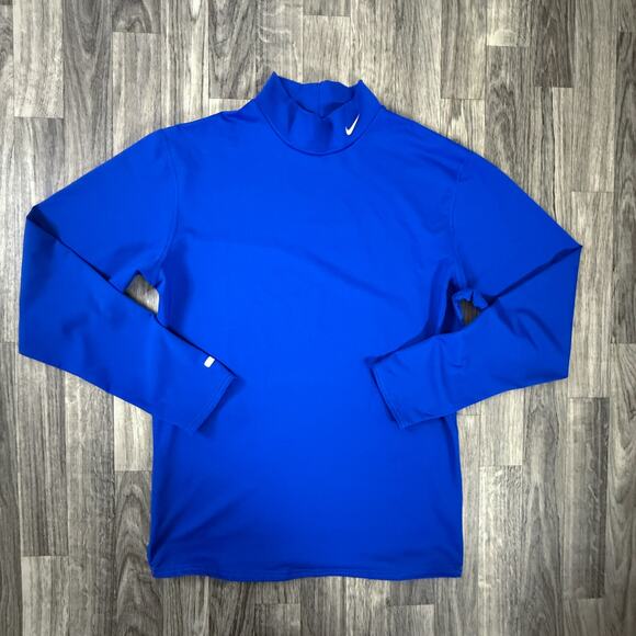 Nike Dri-FIT Royal Blue XL Compression Long Sleeve Shirt Made in USA - Picture 1 of 6